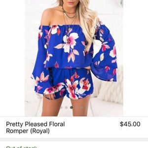 Royal blue romper